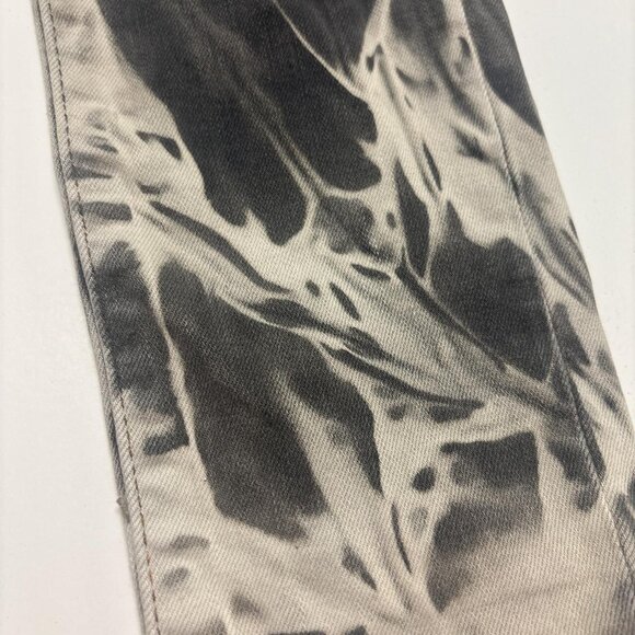 Levi Jeans 721 Womens 28 Black Bleached High Rise Acid Wash Punk Grunge - Picture 10 of 11